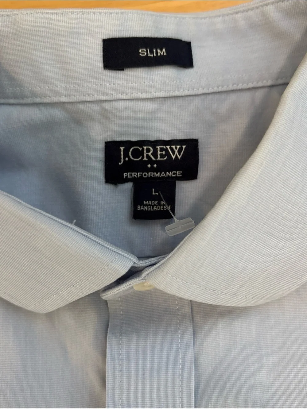 J. Crew Performance Men's Slim Light Blue Button-Down Shirt Size Large